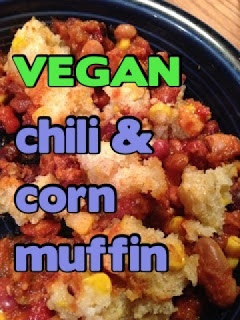 VEGAN Crock pot Chili and Corn Muffins