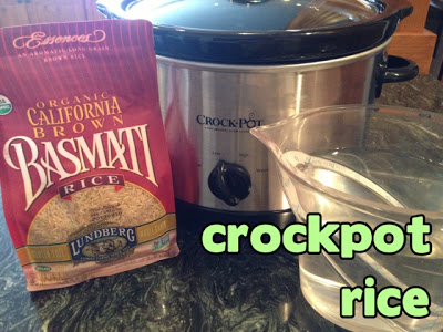 Easy Crock pot Steamed Rice